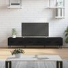 Mueble De Tv Madera De Ingeniería Negro 150x36x30 Cm Vidaxl