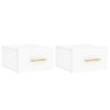 Mesitas De Noche De Pared 2 Uds Blanco 35x35x20 Cm Vidaxl