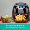 Freidora De Aire Xxl Sin Aceite Niceey - 8l - Compacta - 8 Programas - Airfryer  Digital Para 4 - 6 Porciones - 1800w - Pantalla Digital - Negro