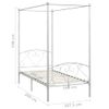 Estructura De Cama Con Dosel Metal Blanco 100x200 Cm