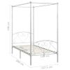 Estructura De Cama Con Dosel Metal Blanco 120x200 Cm