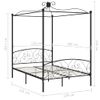 Estructura De Cama Con Dosel Metal Negro 120x200 Cm