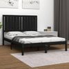 Estructura De Cama Madera Maciza Negra 120x190 Cm