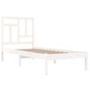 Estructura De Cama Madera Maciza De Pino Blanco 90x200 Cm