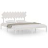 Estructura Cama De Madera Maciza Blanca Super King 180x200 Cm