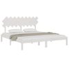 Estructura Cama De Madera Maciza Blanca Super King 180x200 Cm