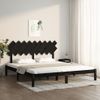 Estructura De Cama De Madera Maciza Negra Super King 180x200 Cm