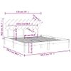 Estructura De Cama De Madera Maciza Negra Super King 180x200 Cm