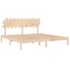 Estructura De Cama De Madera Maciza 200x200 Cm