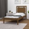 Estructura De Cama Madera Maciza Marrón Miel 100x200 Cm