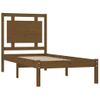 Estructura De Cama Madera Maciza Marrón Miel 100x200 Cm