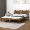 Estructura De Cama Madera Maciza De Pino Marrón Miel 120x200 Cm