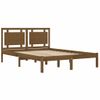 Estructura De Cama Madera Maciza King Marrón Miel 150x200 Cm