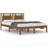 Estructura De Cama Madera Maciza De Pino Marrón Miel 200x200 Cm