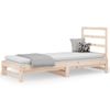 Sofá Cama Extraíble Madera Maciza De Pino 2x(90x200) Cm