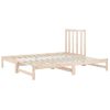 Sofá Cama Extraíble Madera Maciza De Pino 2x(90x200) Cm