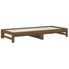 Sofá Cama Extraíble Madera Maciza De Pino Marrón 2x(90x200) Cm