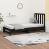 Sofá Cama Extraíble Madera Maciza De Pino Negro 2x(90x190) Cm