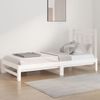 Sofá Cama Extraíble Madera Maciza De Pino Blanco 2x(90x200) Cm