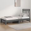 Sofá Cama Extraíble Madera Maciza De Pino Gris 2x(90x200) Cm