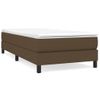 Estructura De Cama Box Spring Tela Marrón Oscuro 80x200 Cm