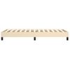 Estructura De Cama Box Spring Tela Color Crema 80x200 Cm