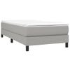 Estructura De Cama Box Spring Tela Gris Claro 90x200 Cm