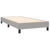 Estructura De Cama Box Spring Tela Gris Claro 90x200 Cm