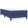 Estructura De Cama Box Spring Tela Azul 100x200 Cm