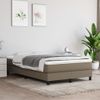 Estructura De Cama Box Spring Tela Gris Taupe 120x200 Cm