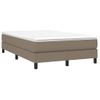 Estructura De Cama Box Spring Tela Gris Taupe 120x200 Cm