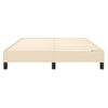 Estructura De Cama Box Spring Tela Color Crema 140x190 Cm