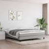 Estructura De Cama Box Spring Tela Gris Claro 160x200 Cm