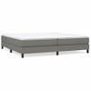 Estructura De Cama Box Spring Tela Gris Oscuro 200x200 Cm