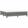 Estructura De Cama Box Spring Tela Gris Oscuro 200x200 Cm