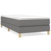 Estructura De Cama Box Spring Tela Gris Oscuro 80x200 Cm