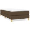 Estructura De Cama Box Spring Tela Marrón Oscuro 80x200 Cm