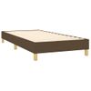 Estructura De Cama Box Spring Tela Marrón Oscuro 80x200 Cm