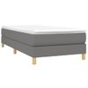 Estructura De Cama Box Spring Tela Gris Oscuro 90x190 Cm