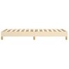 Estructura De Cama Box Spring Tela Color Crema 90x190 Cm