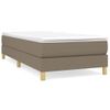 Estructura De Cama Box Spring Tela Gris Taupe 90x200 Cm