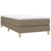 Estructura De Cama Box Spring Tela Gris Taupe 100x200 Cm