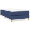 Estructura De Cama Box Spring Tela Azul 100x200 Cm