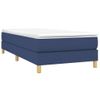 Estructura De Cama Box Spring Tela Azul 100x200 Cm