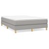 Estructura De Cama Box Spring Tela Gris Claro 140x190 Cm