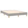 Estructura De Cama Box Spring Tela Gris Claro 140x190 Cm