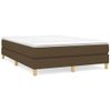 Estructura De Cama Box Spring Tela Marrón 140x190 Cm