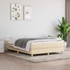 Estructura De Cama Box Spring Tela Color Crema 140x190 Cm