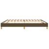 Estructura De Cama Box Spring Tela Marrón Oscuro 200x200 Cm