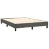 Estructura De Cama Box Spring Terciopelo Gris Oscuro 140x190cm